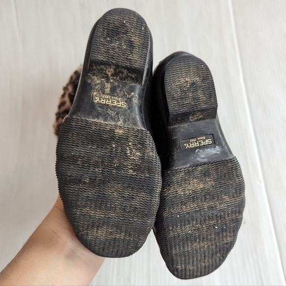 SPERRY Girls Fashion Saltwater Tall Leather Lace-up Winter Boots size 12 - Picture 8 of 10